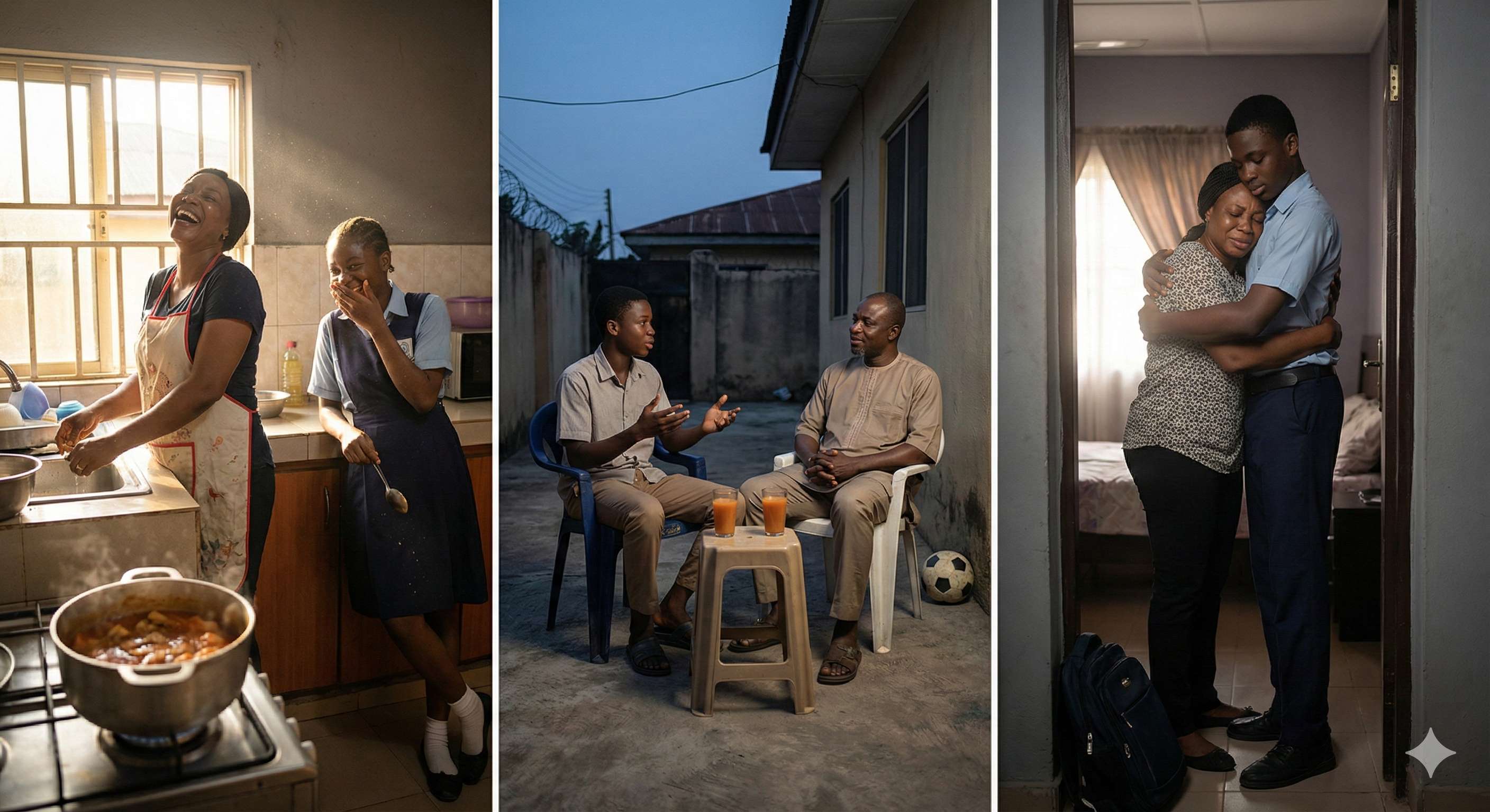 Parent and teen having positive interaction